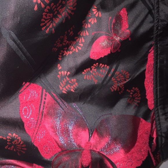 Les-Mantaux Burgundy & Black Swing Jacket Size Medium - Picture 3 of 15